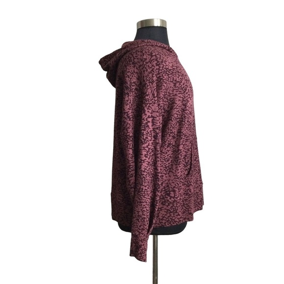 ATHLETA Balance Hoodie Ocelot Spot Twany Rose Sweatshirt Plus Size Nwot - Picture 7 of 14